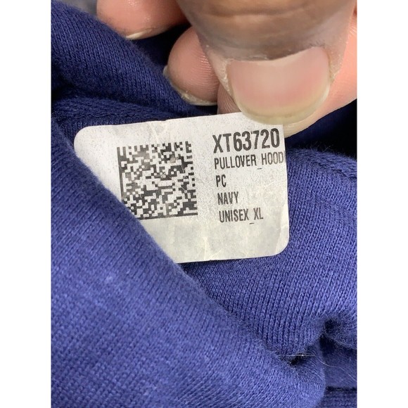 The Nope Face Hoodie Mens Size XL Blue Pockets Athleisure Whimsical Funny - Picture 14 of 16